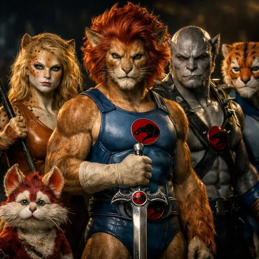 Live-Action ThunderCats Heroes: example image made with this AI prompt