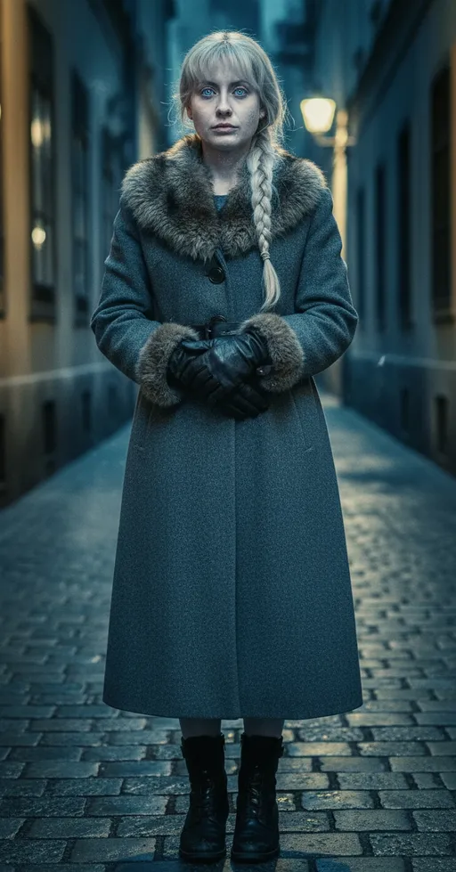 Ice Saint in a Vienna Alley: example image made with this AI prompt