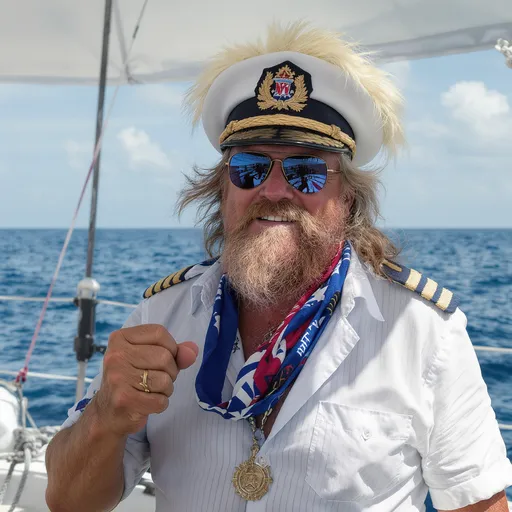 Yacht Rock Sea Captain: example image made with this AI prompt