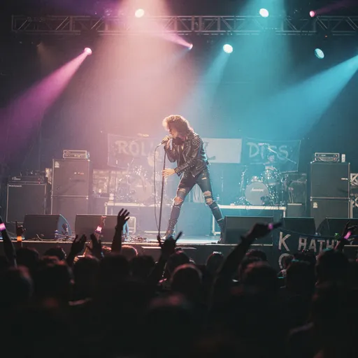 Rock Star Under Stage Lights: example image made with this AI prompt