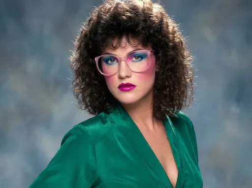Permed Hair Studio Glamour Portrait: example image made with this AI prompt