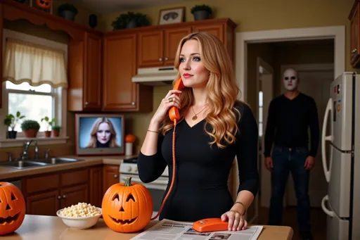 Halloween Phone Call with a Stalker: example image made with this AI prompt